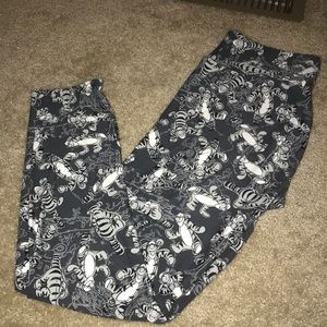 OS tigger grey leggings Lularoe